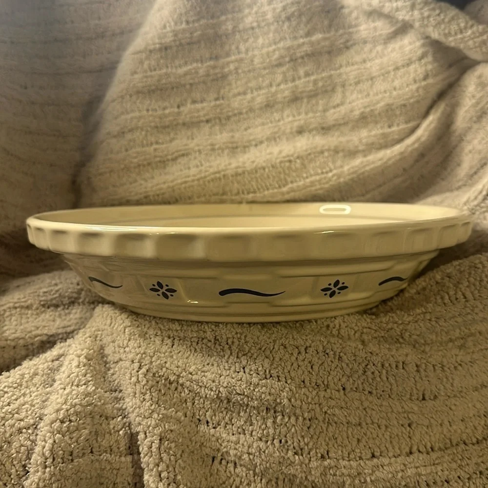 Vintage Longaberger Pottery Pie Plate Microwave/ Dishwasher/Oven & Freezer Safe